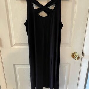 Maurices Black Cross-Back Midi Dress